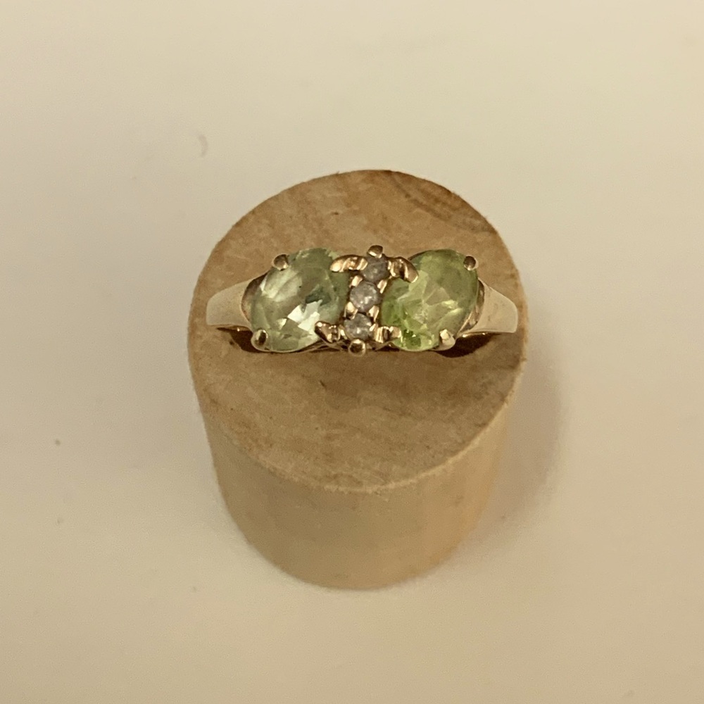 Peridot Diamond Ring